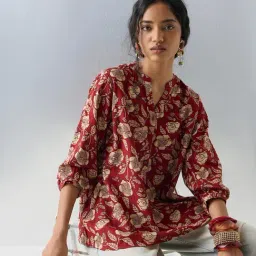 Utsa by Westside Red Printed Tunic-image-40