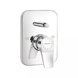 Parryware 3-Inlet Diverter Upper Trim Aqua Series Silver Stainless Steel Chrome Finish, G5784A1-picture-38