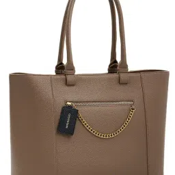 Miraggio Kris Office Taupe Textured Large Tote image 2