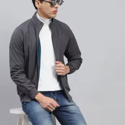 Monte Carlo Grey Regular Fit Reversible Jacket image 5