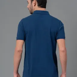 Red Tape Dark Blue Cotton Regular Fit Polo T-Shirt image 2