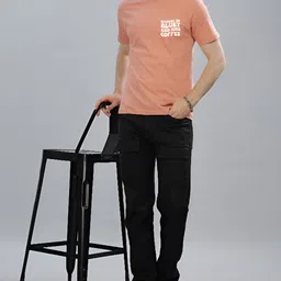 FALTU.CO Men Typography Printed Round Neck Pure Cotton Oversized T-shirt image 5