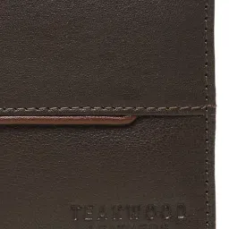 Teakwood Leathers Brown Logo Bi-Fold Wallet image 4