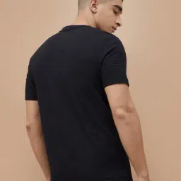 Kappa Black Relaxed Fit Texture T-Shirt image 2