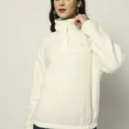 GAP White Polyester Solid Long Sleeves Sweatshirt-picture-31