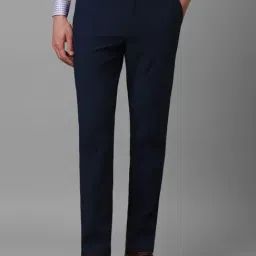 Louis Philippe Navy Slim Fit Trousers-picture-23