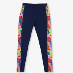 The Souled Store Girls Blue TSS Originals Swirl Cotton Leggings-image-80