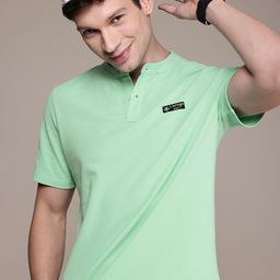 WROGN Mock Collar Pure Cotton T-shirt-picture-19
