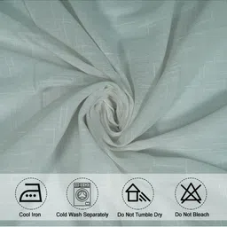 HOMEMONDE Grey Set of 2 Sheer Long Door Curtain image 4