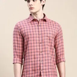 showoffff SHOWOFF Coral Cotton Slim Fit Checks Shirt-picture-32