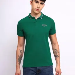 Lee Green Cotton Slim Fit Polo T-Shirt-picture-36