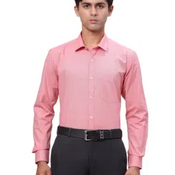 Park Avenue Pink Slim Fit Texture Shirt-image-25