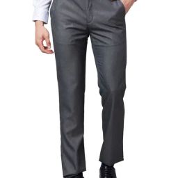 Raymond Grey Slim Fit Trousers-picture-37