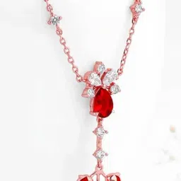 GIVA 925 Silver Rose Gold Glory of Love Necklace-picture-18