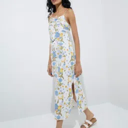 Bombay Paisley by Westside White Printed Straight Cotton Dress-picture-19