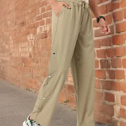 Kook N Keech Men Offbeat Baggy Fit Trousers with Side Snap-Button Detail-picture-34