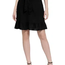 PATRORNA Black Above Knee Skirt-image-3