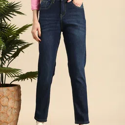 Mast & Harbour Women Boyfriend Fit Light Fade Stretchable Jeans-picture-21