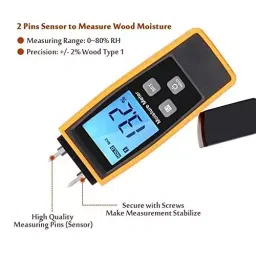 amiciSense Moisture Meter Digital Humidity Tester for Wood Cement Motor, Wall, Firewood, Paper image 4