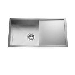 Jayna Noble Square 36x18x09 inch Satin Finish Stainless Steel Single Bowl Kitchen Sink, JNS 3618-picture-34