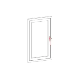 Ebco Window Handle Euro Type Black Finish and Right Hand Movement, E-WH1-R image 3