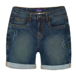 Kiddopanti Kids Medium Blue Solid Shorts-image-87