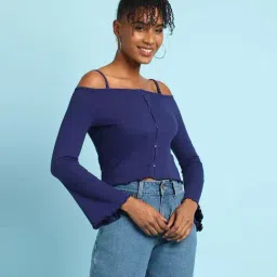 Forever 21 Blue Regular Fit Top-picture-34