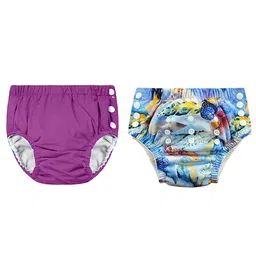 Chinmay Kids Reusable Swim Diaper Pants Pack of 2 Soft Adjustable and Leak-Proof Unisex Swimming Pool Wear for Infant Boys and Girls-image-74