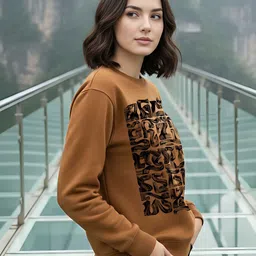 Moda Rapido Women Printed Sweatshirt image 2