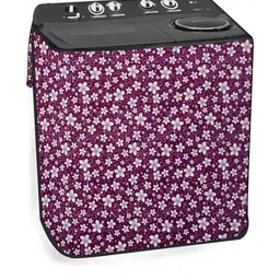 The Furnishing Tree Washing Machine Cover Floral Pattern Purple Compatible for Whirlpool 8.5 Kg Sem image 5