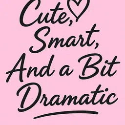 Luke and Lilly Fleece Knit Full Sleeves Cute Smart & A Bit Dramatic Text Printed Light Winter Sweatshirt - Pink image 4