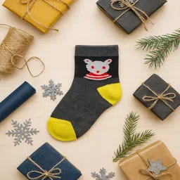 CORTICA Kids Pack of 4 Patterned Cotton Ankle Length Socks image 3