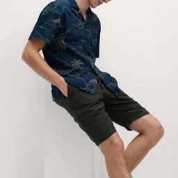 Marks & Spencer Men Conversational Printed Cuban Collar Pure Cotton Casual Shirt-picture-11