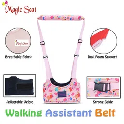 Magic Seat Peppa Pig Design Walking Assistant Belt for Baby -Pink image 4