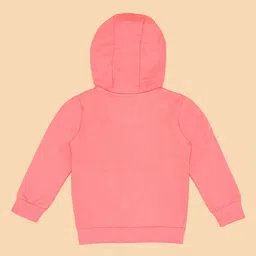 Pantaloons Baby Full Sleeves Squirrel Patch Detailed Hooded Jacket - Pink image 5