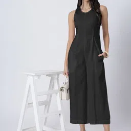 Moomaya Linen Basic Jumpsuit image 4