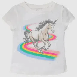 GAP Girls Graphic Printed Round Neck Cotton T-shirt-picture-18