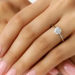 Ornate Jewels 925 Silver American Diamond Solitaire Engagement Ring For Women And Girls-picture-10