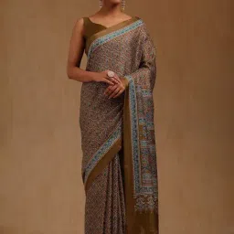 Soch Brown Art Silk Ethnic Motifs Saree With Unstitched Blouse Piece-picture-23