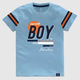 Codez Kids Sky Blue Printed T-Shirt-picture-33