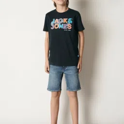 Jack & Jones Junior Navy Graphic Print T-Shirt image 4