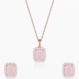 GIVA 925 Sterling Silver Rose Gold Set for Women-image-85