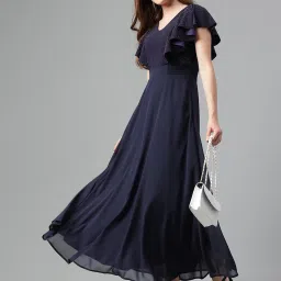 Latin Quarters Navy Regular Fit Maxi Dress image 4