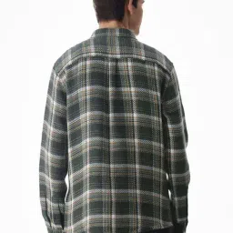 Jack & Jones Duck Green Cotton Oversized Checks Shirt image 2