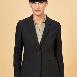 Annabelle by Pantaloons Jet Black Regular Fit Blazer-picture-10