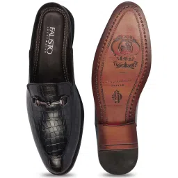 Fausto Men's Navy Mule Shoes image 4