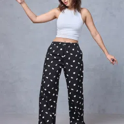Bewakoof Black Printed Cotton Pyjamas image 4