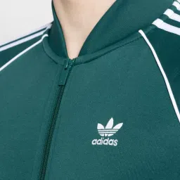 Adidas Originals Green Regular Fit Printed Sports Jacket image 4