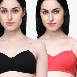 Lady Lyka Multicolor Non Wired Padded T-Shirt Bra (Pack Of 2)-picture-28