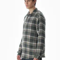 Jack & Jones Duck Green Cotton Oversized Checks Shirt image 4